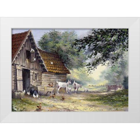 Tradionally White Modern Wood Framed Art Print by Withaar, Reint
