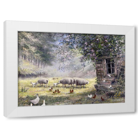 Tradionally II White Modern Wood Framed Art Print by Withaar, Reint