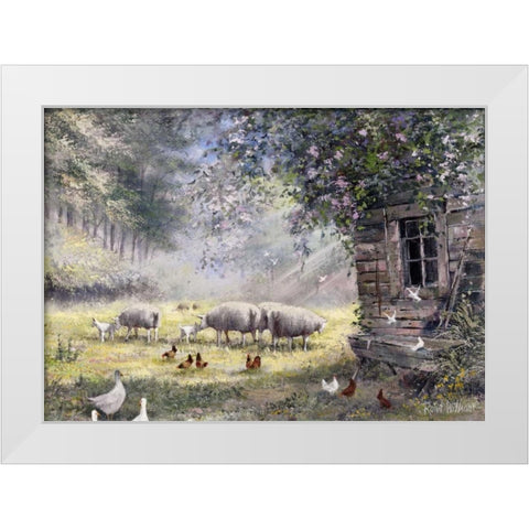 Tradionally II White Modern Wood Framed Art Print by Withaar, Reint