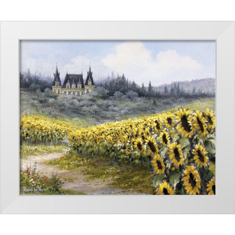 Sunflowers White Modern Wood Framed Art Print by Withaar, Reint