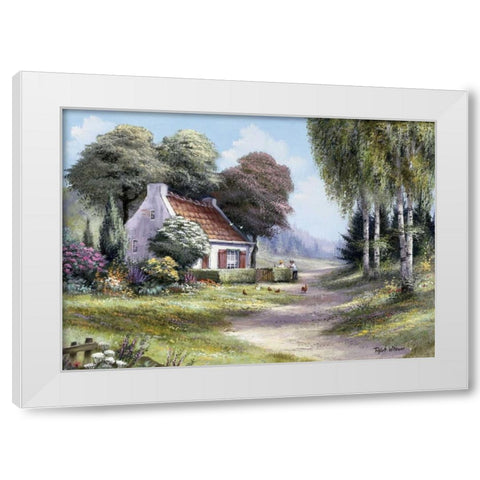 Sandway I White Modern Wood Framed Art Print by Withaar, Reint