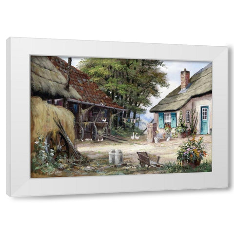 Dutch country scene White Modern Wood Framed Art Print by Withaar, Reint