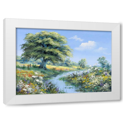 Reints Nature White Modern Wood Framed Art Print by Withaar, Reint