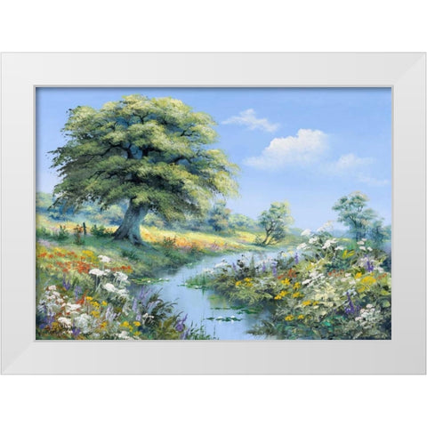 Reints Nature White Modern Wood Framed Art Print by Withaar, Reint