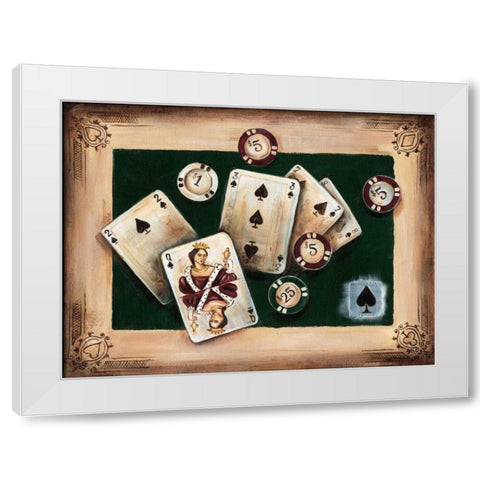 Casino I White Modern Wood Framed Art Print by Fields, Wendy