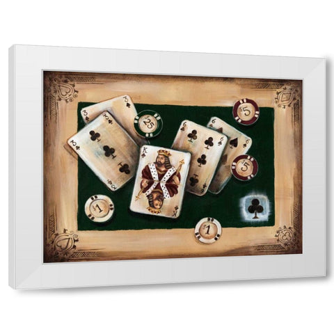 Casino II White Modern Wood Framed Art Print by Fields, Wendy