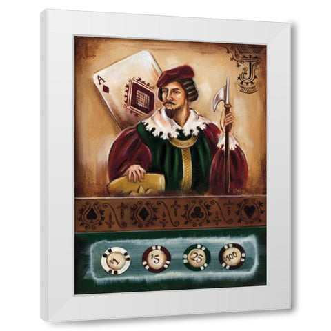 Casino IV White Modern Wood Framed Art Print by Fields, Wendy