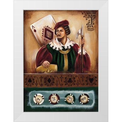 Casino IV White Modern Wood Framed Art Print by Fields, Wendy