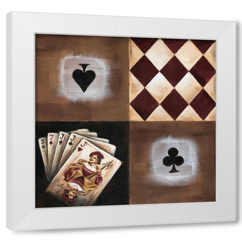 Three of a kind White Modern Wood Framed Art Print by Fields, Wendy