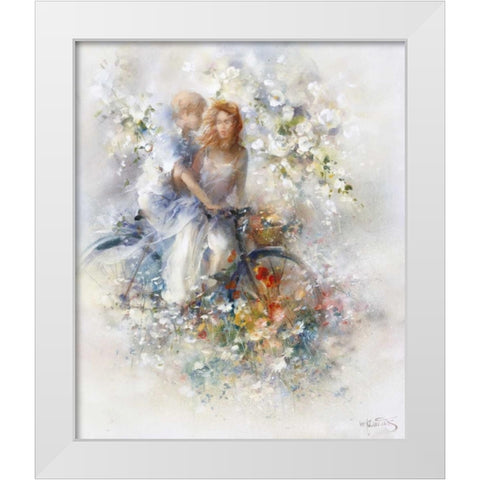 Spring White Modern Wood Framed Art Print by Haenraets, Willem
