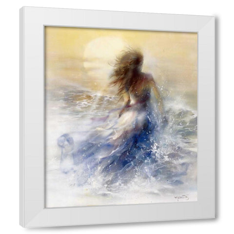 Summer White Modern Wood Framed Art Print by Haenraets, Willem