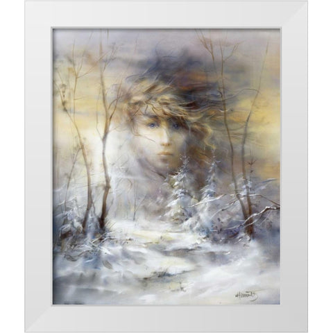 Winter White Modern Wood Framed Art Print by Haenraets, Willem
