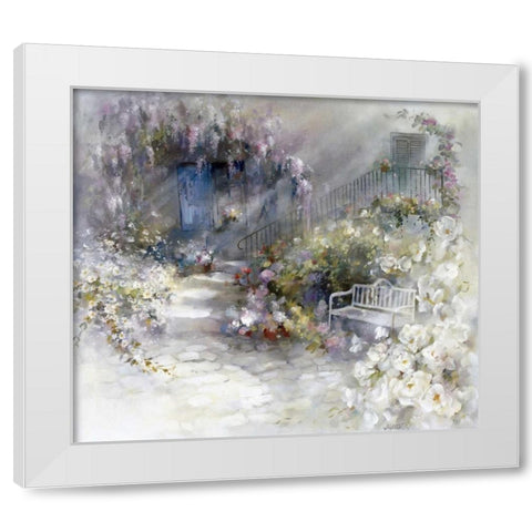 Wordless White Modern Wood Framed Art Print by Haenraets, Willem