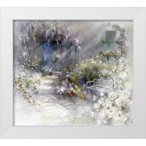 Wordless White Modern Wood Framed Art Print by Haenraets, Willem