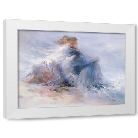 Endless Freedom White Modern Wood Framed Art Print by Haenraets, Willem