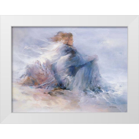Endless Freedom White Modern Wood Framed Art Print by Haenraets, Willem