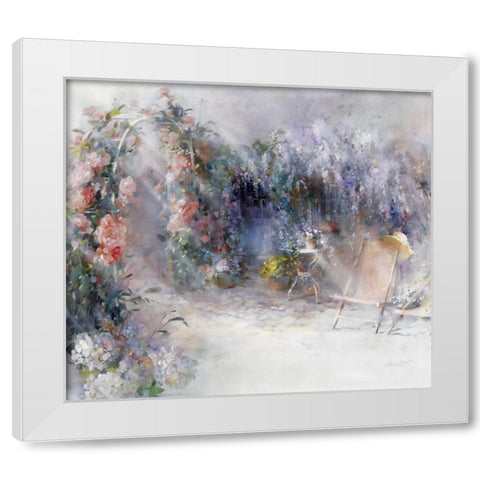 Roses and lilacs White Modern Wood Framed Art Print by Haenraets, Willem