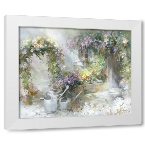 Morning dawn White Modern Wood Framed Art Print by Haenraets, Willem