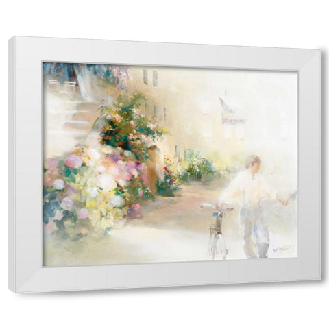Two happy people White Modern Wood Framed Art Print by Haenraets, Willem