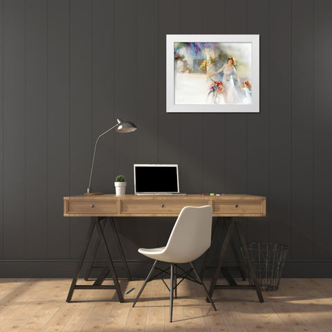 Going home White Modern Wood Framed Art Print by Haenraets, Willem