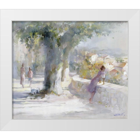 Whispering wind White Modern Wood Framed Art Print by Haenraets, Willem