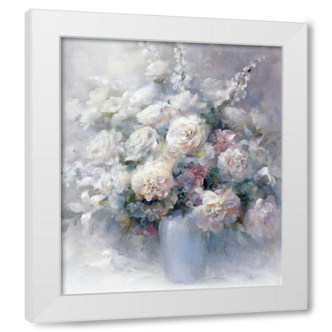 White bouquet White Modern Wood Framed Art Print by Haenraets, Willem