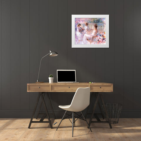 Our kitten White Modern Wood Framed Art Print by Haenraets, Willem