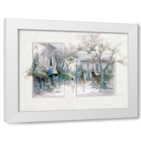 Taking a stroll White Modern Wood Framed Art Print by Haenraets, Willem