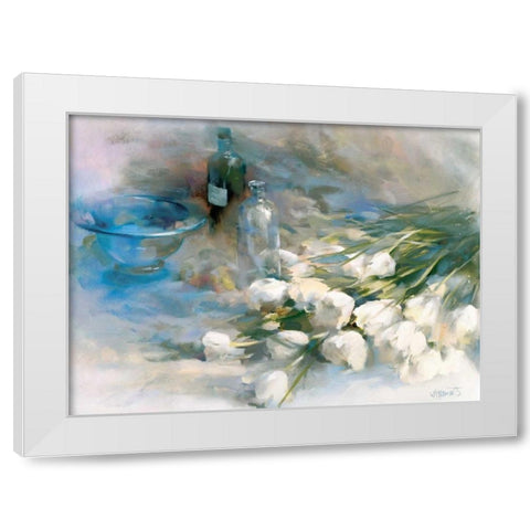 Adagio White Modern Wood Framed Art Print by Haenraets, Willem