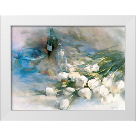 Adagio White Modern Wood Framed Art Print by Haenraets, Willem