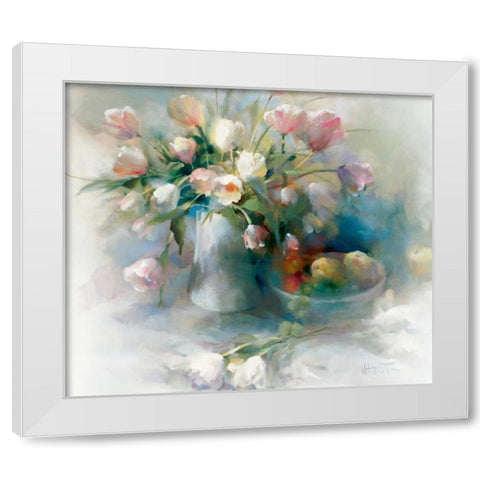 Lento White Modern Wood Framed Art Print by Haenraets, Willem