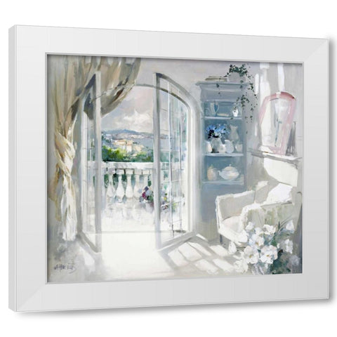 Sunny room White Modern Wood Framed Art Print by Haenraets, Willem