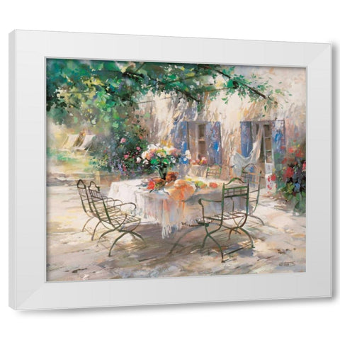 Shadow garden White Modern Wood Framed Art Print by Haenraets, Willem