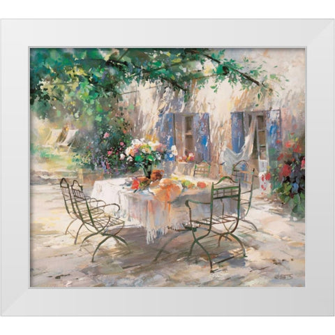 Shadow garden White Modern Wood Framed Art Print by Haenraets, Willem