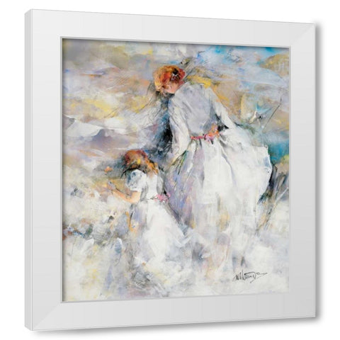 My girl White Modern Wood Framed Art Print by Haenraets, Willem