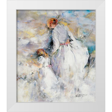 My girl White Modern Wood Framed Art Print by Haenraets, Willem