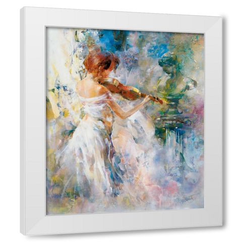 Peace in playing White Modern Wood Framed Art Print by Haenraets, Willem