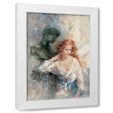 A serene stature White Modern Wood Framed Art Print by Haenraets, Willem