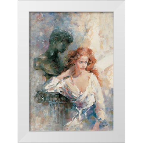A serene stature White Modern Wood Framed Art Print by Haenraets, Willem