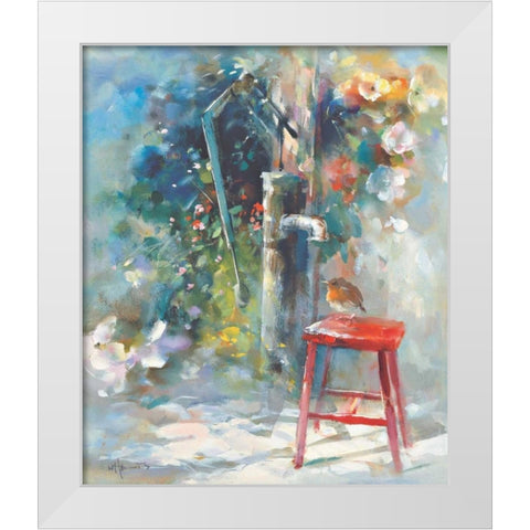 Silent garden White Modern Wood Framed Art Print by Haenraets, Willem