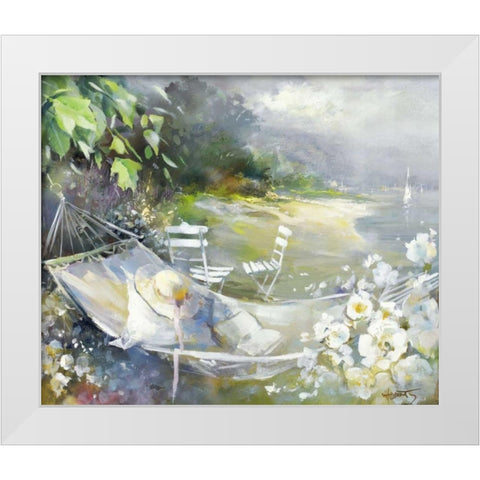 Soft touch White Modern Wood Framed Art Print by Haenraets, Willem