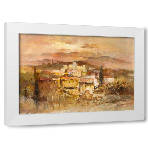 Italian village I White Modern Wood Framed Art Print by Haenraets, Willem