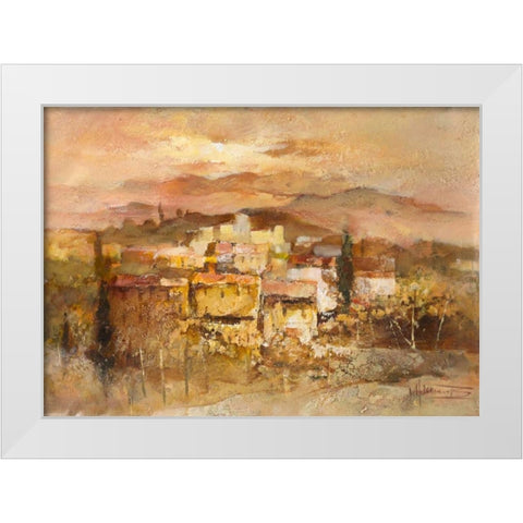 Italian village I White Modern Wood Framed Art Print by Haenraets, Willem