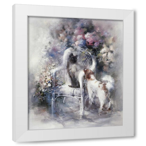 Friendship White Modern Wood Framed Art Print by Haenraets, Willem
