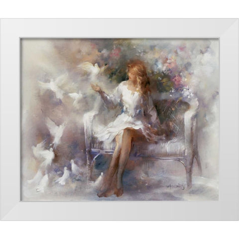 White dreams White Modern Wood Framed Art Print by Haenraets, Willem