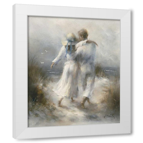 Romantic White Modern Wood Framed Art Print by Haenraets, Willem