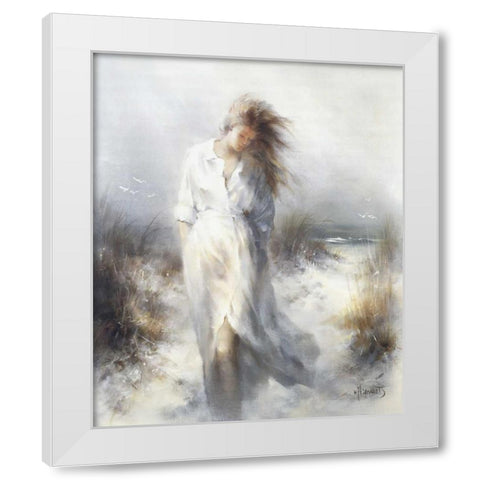 Dreamy White Modern Wood Framed Art Print by Haenraets, Willem