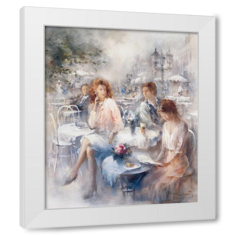 Terrace White Modern Wood Framed Art Print by Haenraets, Willem