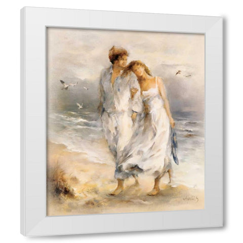 In love White Modern Wood Framed Art Print by Haenraets, Willem