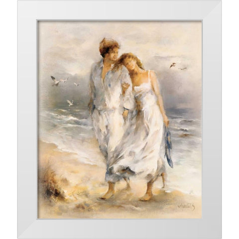 In love White Modern Wood Framed Art Print by Haenraets, Willem